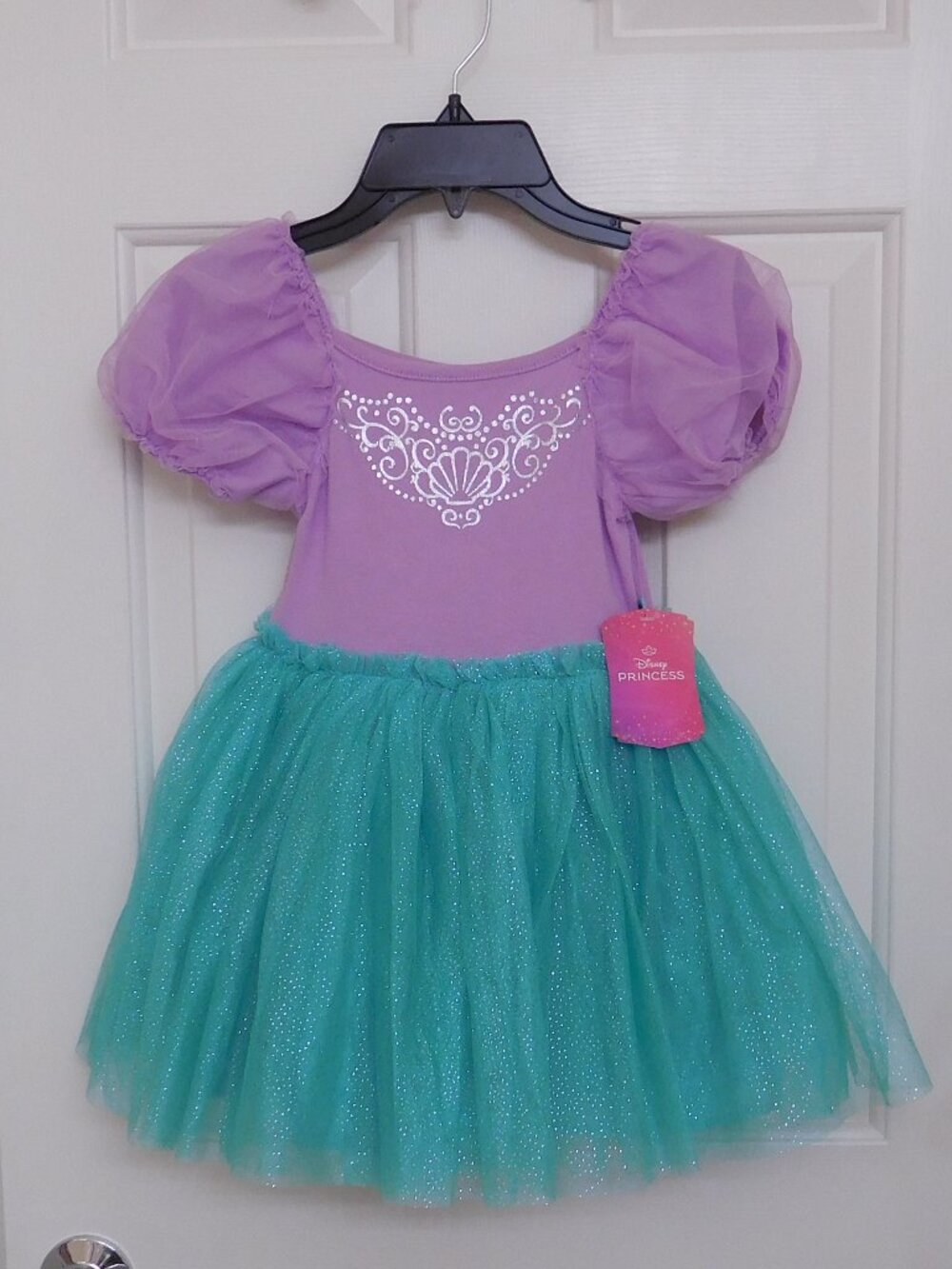 NWT Disney Princess Little Mermaid Ariel Purple Green Sparkly Tutu Dress sz 5t
